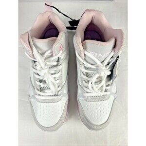 AND1 Youth Girls Size 3 White & Pink High Top Sneakers Basketball Sport Shoes